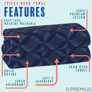 21 of 24:PREMIUS 2-Pack Geo 100% Cotton Yarn Dyed Hand Towel, 16x28 Inches 