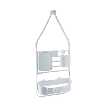 1 of 4:Bath Bliss Deluxe Flex Adjustable Shower Caddy in White 