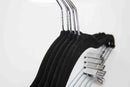 3 of 8:Home Basics Velvet Hanger With Clips, (Pack of 5), Black 