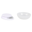 2 of 3:Balance alimentaire numérique Home Basics, blanche, 6,25 x 7,25 x 3 pouces 