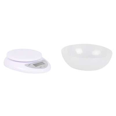 2 of 3:Balance alimentaire numérique Home Basics, blanche, 6,25 x 7,25 x 3 pouces 