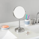 3 of 5:Home Basics Elizabeth Collection Cosmetic Mirror, Satin Nickel 