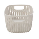 2 of 2:Simplify 2-Tone Decorative Small Storage Basket in Ivory 
