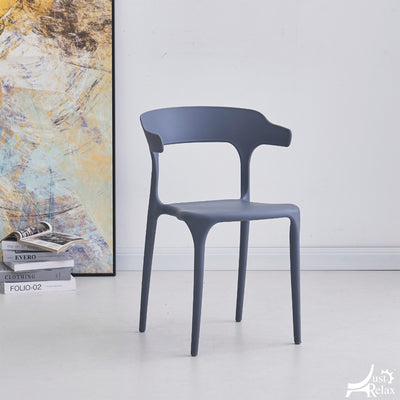 20 of 20:Chaises de salle à manger empilables en plastique Just Relax Jasper pour piscine, intérieur/extérieur, lot de 4 