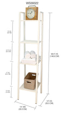 4 of 4:Home Basics Small 4 Tier Metal Rack, (14
