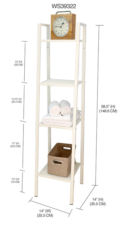 4 of 4:Home Basics Small 4 Tier Metal Rack, (14