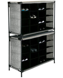 7 of 7:Simplify 16 Compartment Shoe Cubby in Black 