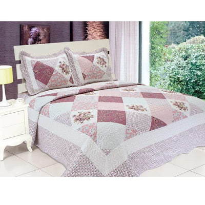 2 of 10:Juego de edredón reversible PREMIUS, patchwork floral 