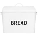 1 of 4:Home Basics Caja de pan de hojalata, color blanco 