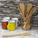 4 of 5:Home Basics Lyon Cutlery Holder with Mesh Bottom and Non-Skid Feet, Rose Gold 