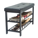 3 of 4:Simplify Entryway Bench with Shoe Storage in Black 