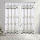 3 of 4:Rideau de fenêtre brodé floral Amira avec cantonnière et support, 55 x 84 pouces 