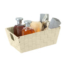 2 of 4:Simplify Small Woven Storage Shelf Bin in Ivory 