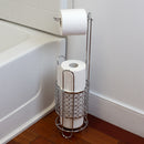 5 of 6:Distributeur de papier toilette sur pied Home Basics, chromé 