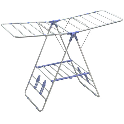 2 of 5:Sunbeam  Folding and Collapsible Indoor and Outdoors  Clothes Drying Rack, Silver 
