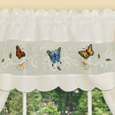3 of 3:Daisy Meadow Embellished Cottage Window Curtain Set 58x24 