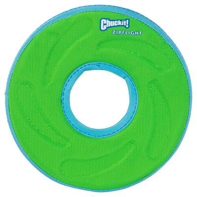 1 of 5:Chuckit Zipflight Flying Disc Dog Toy, Medium 8.5 Inches, Green-Blue or Orange-Blue 