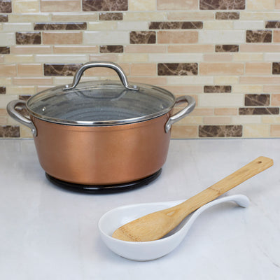 6 of 7:Home Basics Ceramic Spoon Rest 