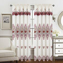 4 of 5:Veronica Floral Macrame Jacquard Window Panel with Attached Valance, 55x84 Inches 