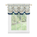 4 of 4:Cenefa Tattersall Tuck con botones - 58x14 - Azul marino 