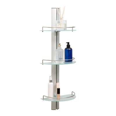 2 of 4:Estante de vidrio en forma de media luna de 3 niveles Neu Home 