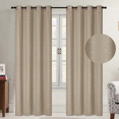 2 of 10:Payton Embossed Room Darkening Grommet Window Panel, 54x84 Inches 