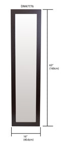 3 of 3:Home Basics Full Length Floor Mirror With Easel Back, Mahogany 