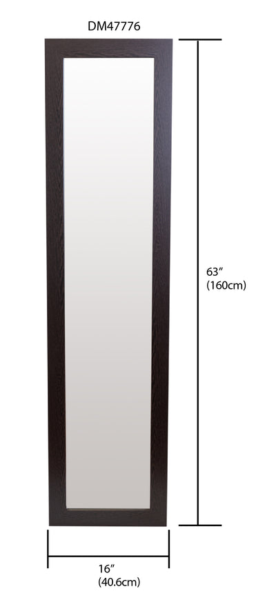 3 of 3:Home Basics Full Length Floor Mirror With Easel Back, Mahogany 