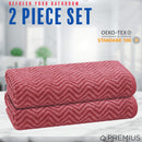 16 of 32:Serviette de bain PREMIUS en fil de coton teint à chevrons, lot de 2, 27 x 54 pouces 