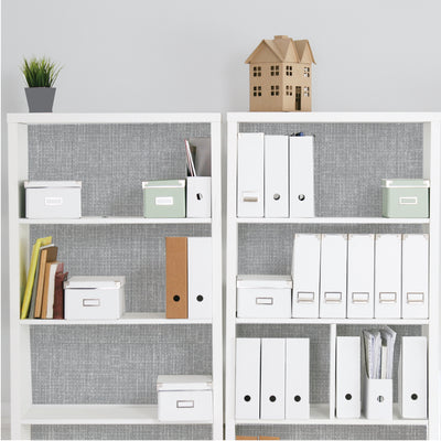 4 of 4:Simplify 2 Pack Linen Self-Adhesive Shelf Liner in Grey 