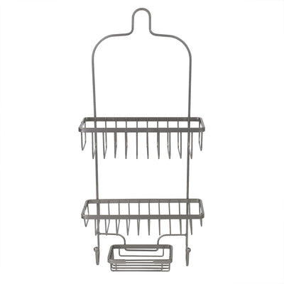 4 of 7:Home Basics Heavy Weight Satin Nickel Shower Caddy 