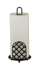1 of 6:Home Basics Lattice Collection Paper Towel Holder, Black 