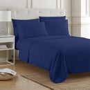 2 of 4:PREMIUS 4-6 Piece Solid Microfiber Wrinkle-Free Sheet Set, Royal Blue 
