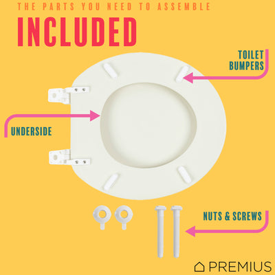 11 of 14:PREMIUS Wood Toilet Seat, Standard Round, 17 Inches 