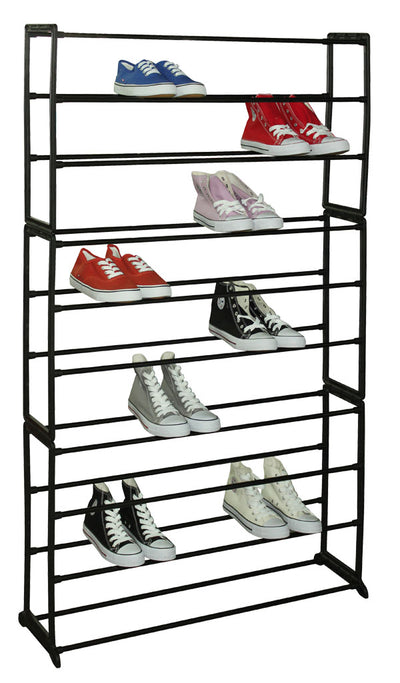 1 of 4:Home Basics Easy Assemble Space Saving 50 Pair Shoe Tower Multi-Purpose Storage Rack,  Black 