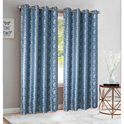 6 of 9:Panneau de fenêtre à œillets en jacquard floral Jolene, 54 x 84 pouces 