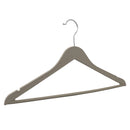 3 of 3:Cintres antidérapants en plastique caoutchouté Home Basics, couleur crème 