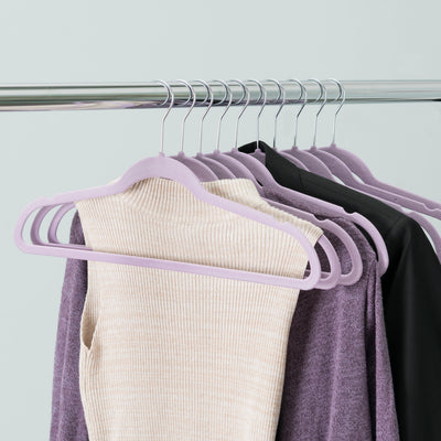 3 of 3:Cintres en velours Sunbeam (lot de 10), lilas 