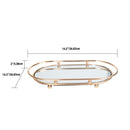 11 of 12:Home Basics Luxury Mirror Vanity Tray, Gold 