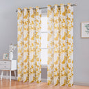 2 of 6:Myra Floral Printed Semi-Sheer Grommet Window Panel, 54x84 Inches 