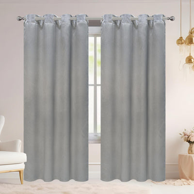 3 of 6:Porsha Woven Textured Room Darkening Grommet Window Curtain Panel, 54x84 Inches 
