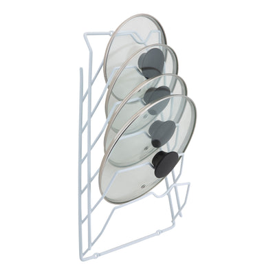 2 of 4:Neu Home 6 Section Cabinet Door Lid Rack in White 