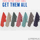 10 of 42:PREMIUS 2 Pack Circles 100% Cotton Yarn Dyed Bath Sheet Towel, 32x64 Inches 