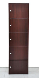 1 of 1:Home Basics 5  Cube Wood Cabinet, Mahogany 