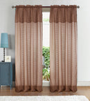 1 of 2:Anise Textured Window Panel With Attached Valance, 54x90 Inches 