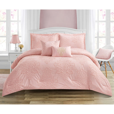 4 of 6:Berlin Palace 5 Piece Damask Design Comforter Set 