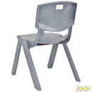6 of 7:Chaises d'apprentissage empilables en plastique JOON pour enfants, gris foncé, 52,1 x 32,7 x 28 cm, lot de 2 (lot de 2) 