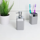 4 of 4:Conceptos básicos del hogar Skylar 10 oz. Dispensador de jabón de plástico ABS, gris 