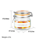 5 of 5:Home Basics 14 oz. Glass Pickling Jar with Wire Bail Lid and Rubber Seal Gasket 