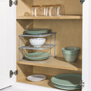 5 of 6:Home Basics Heavy Weight Vinyl Coated Steel Corner Shelf, Silver 